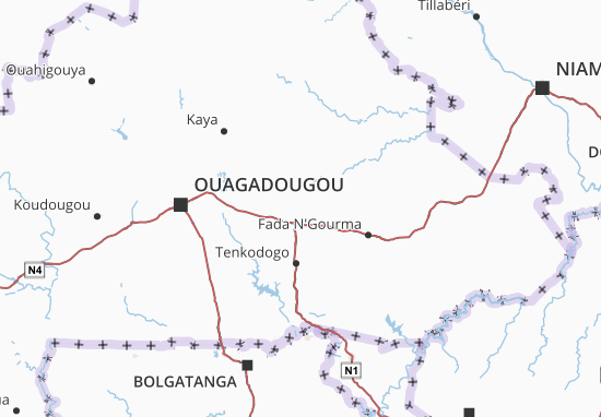 Mapa Kouritenga