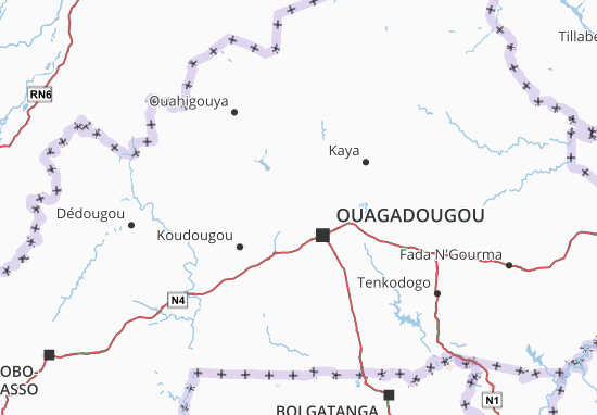 Karte Stadtplan Kourwéogo