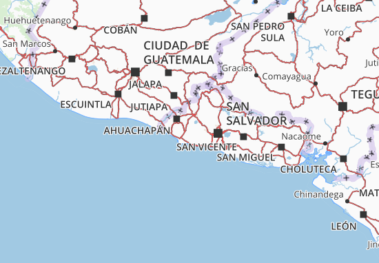 Karte Stadtplan Sonsonate