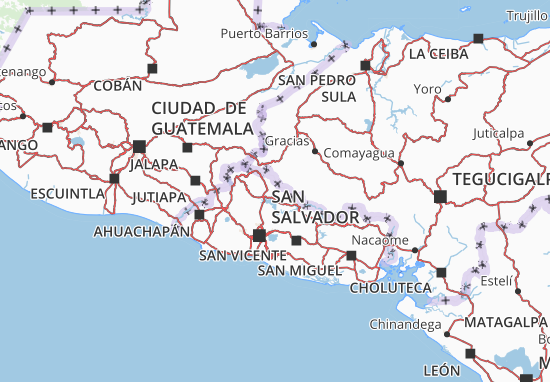 Karte Stadtplan Chalatenango