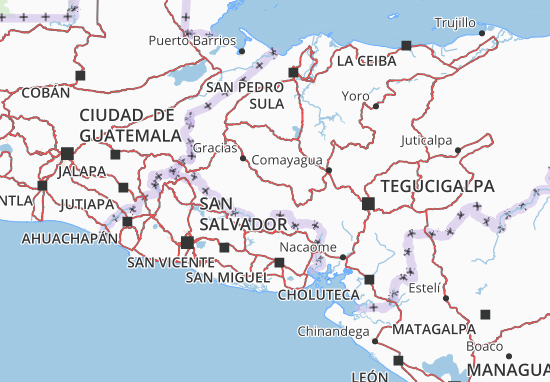 Kaart Plattegrond Intibucá