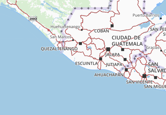 Karte Stadtplan Suchitepéquez