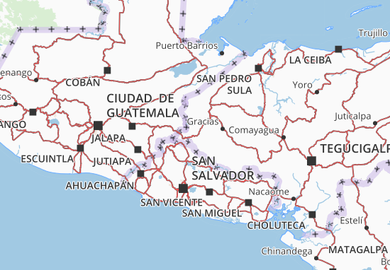 Kaart Plattegrond Ocotepeque