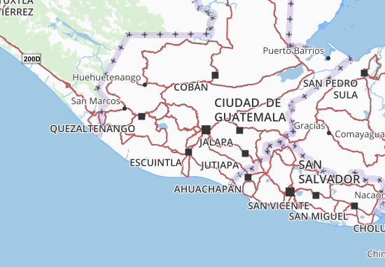 Kaart Plattegrond Sacatepéquez