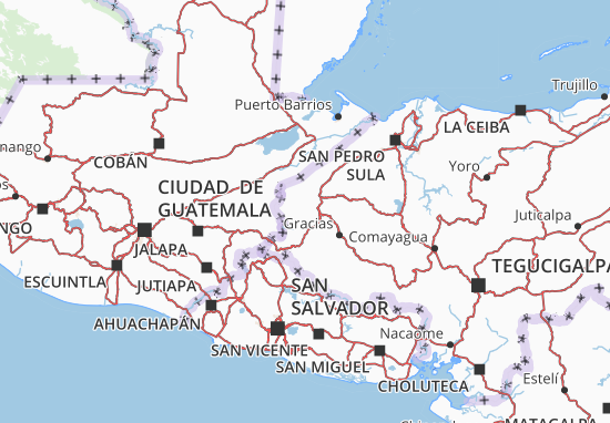 Karte Stadtplan Copán