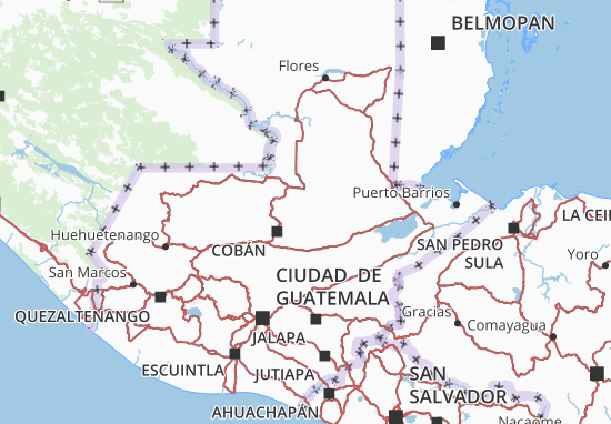Karte Stadtplan Alta Verapaz