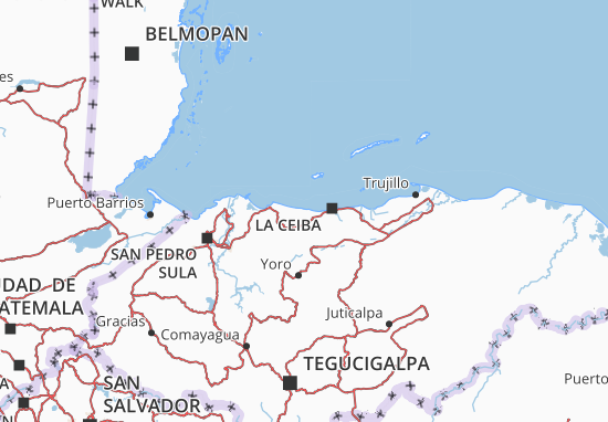 Karte Stadtplan Atlántida