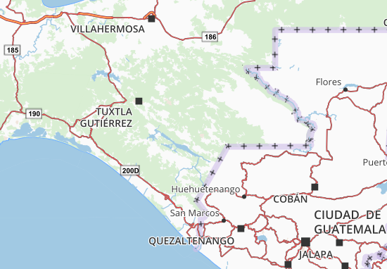 Karte Stadtplan Chiapas