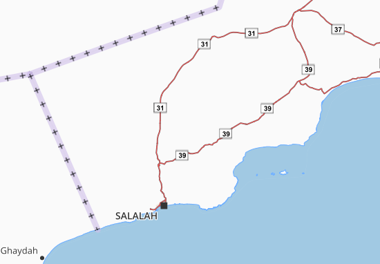 Karte Stadtplan Dhofar