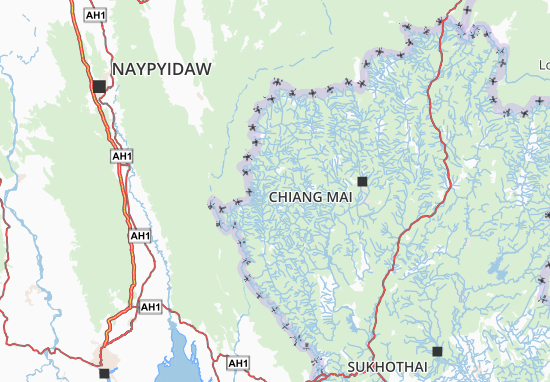 Karte Stadtplan Mae Hong Son