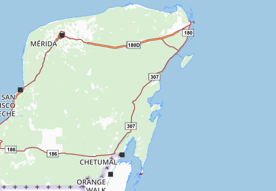Karte Stadtplan Quintana Roo