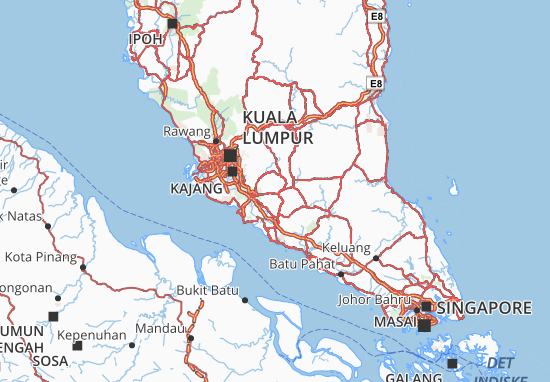 Karte Stadtplan Negeri Sembilan