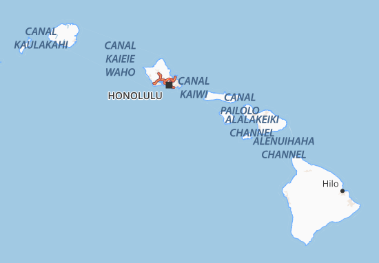 Karte Stadtplan Hawaï