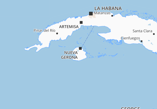 Kaart Plattegrond Isla de La Juventud