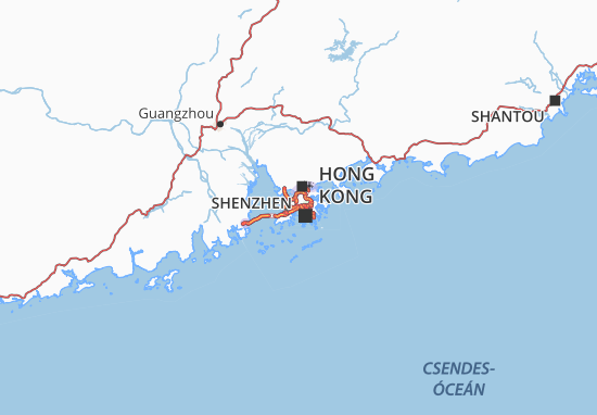 Karte Stadtplan Hong Kong