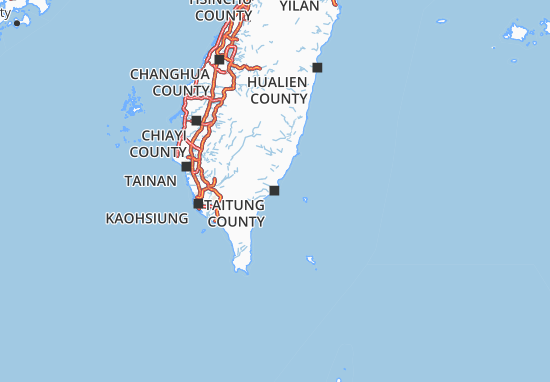 Taitung County Map
