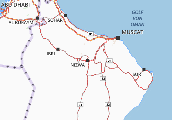 Karte Stadtplan Al Dakhiliyah