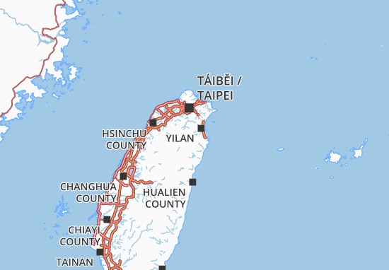 Yilan County Map