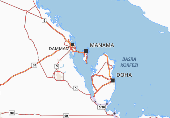 Kaart Plattegrond Al-Baḥrayn