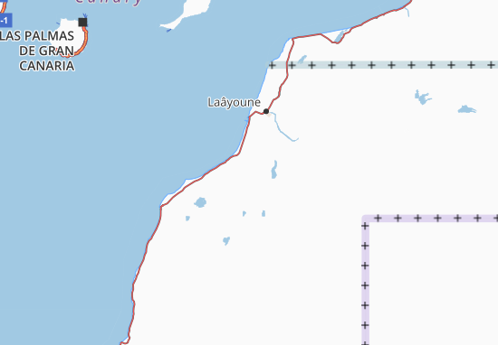Laâyoune-Boujdour-Sakia El Hamra Map