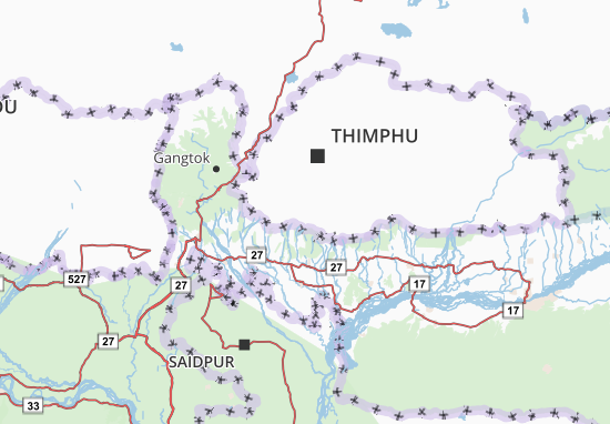 Kaart Plattegrond Chhukha