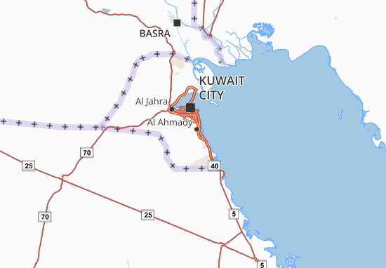 Karte Stadtplan Al-Kuwayt