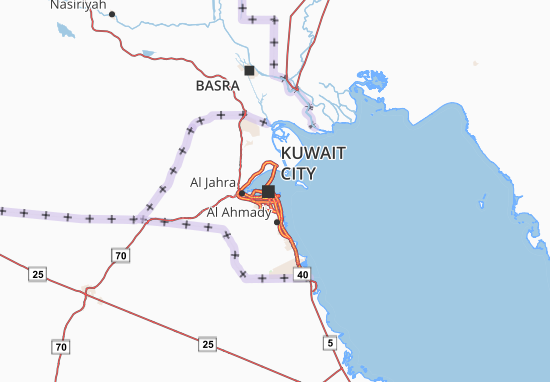 Kaart Plattegrond Al Kuwait