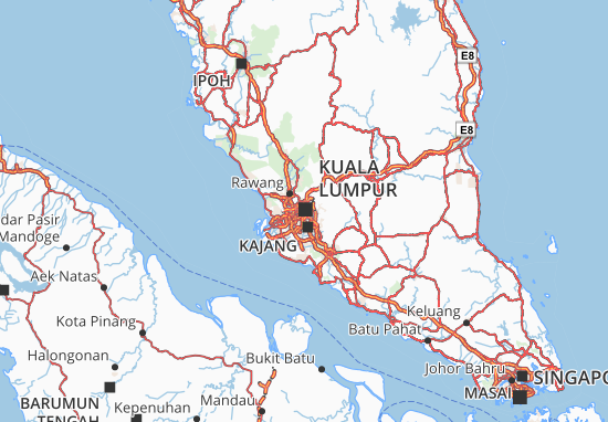 Karte Stadtplan Wilayah Persekutuan Kuala Lumpur