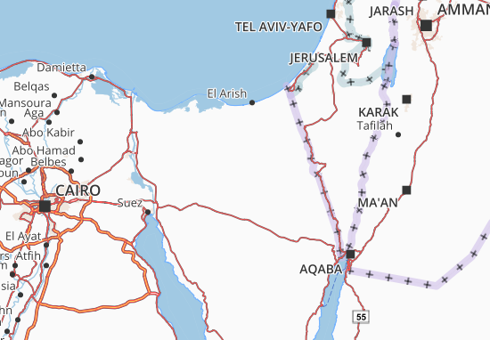 Kaart Plattegrond North Sinai