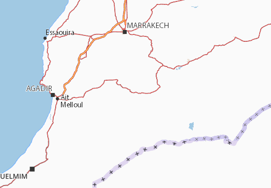 Kaart Plattegrond Souss-Massa-Draa