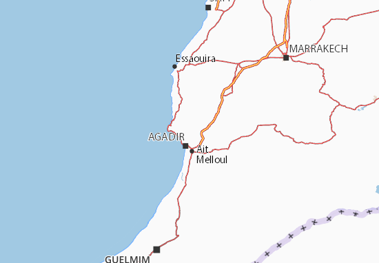 Karte Stadtplan Agadir-Ida-Outanan