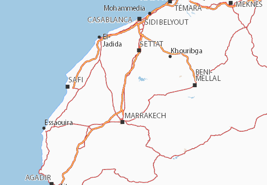 Karte Stadtplan Kelaat Es Sraghna