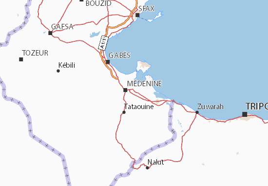 Mapa Medenine