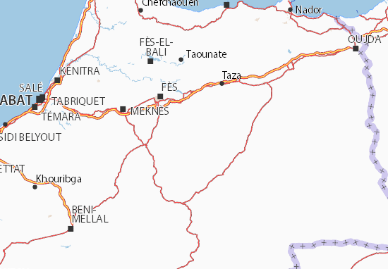 Karte Stadtplan Fès-Boulemane
