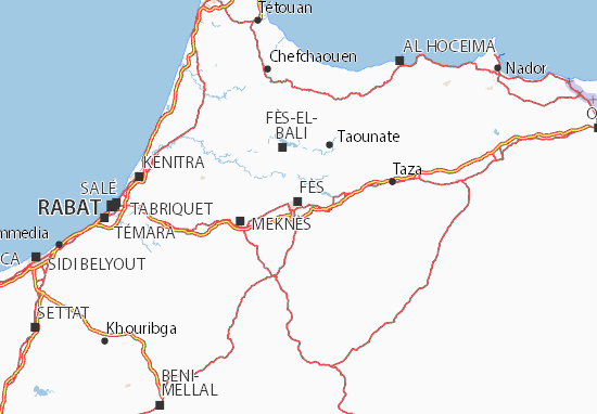 Karte Stadtplan Fès-Dar-Dbibegh