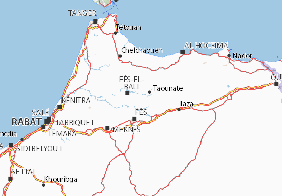 Karte Stadtplan Taounate