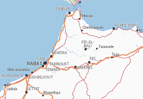 Kaart Plattegrond Sidi Kacem