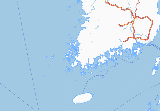 Karte Stadtplan Cholla-Namdo