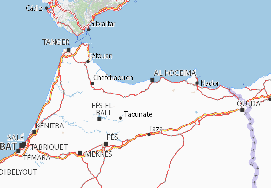 Karte Stadtplan Al Hoceima