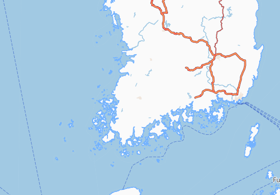 Kaart Plattegrond Kwangju-Jikhalsi