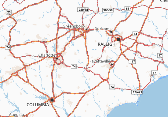 Carte-Plan North Carolina