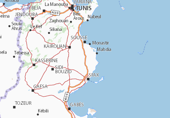 Karte Stadtplan Mahdia