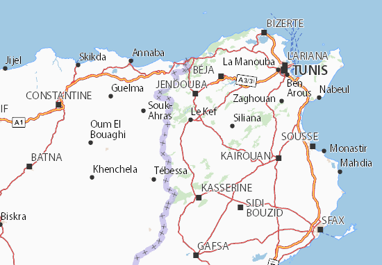 El Kef Map