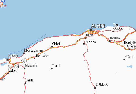 Karte Stadtplan Ain Defla