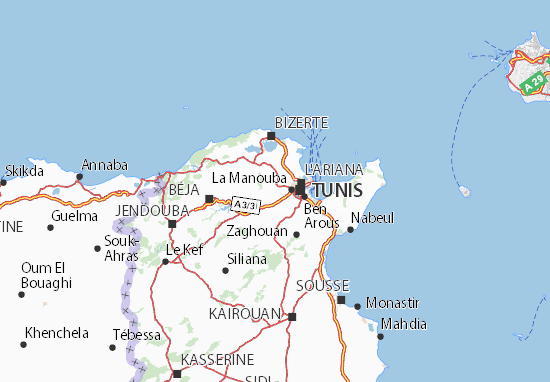 Manouba Map