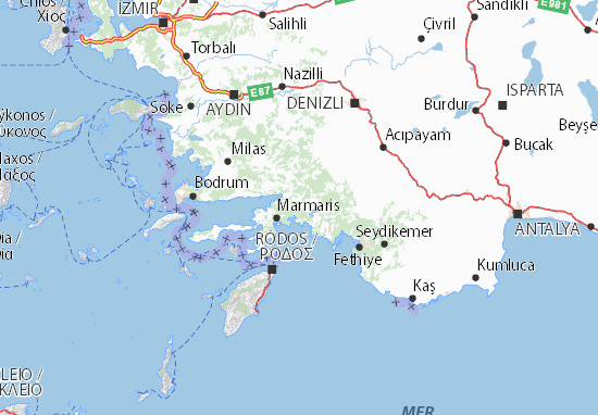 Muğla Map