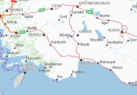 Burdur Map
