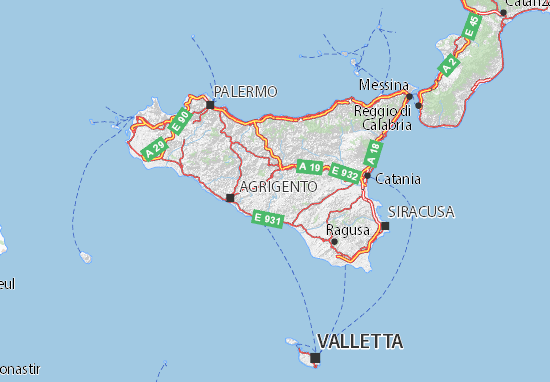 Karte Stadtplan Caltanissetta