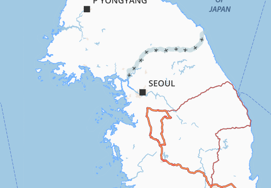 Kaart Plattegrond Kyonggi-Do