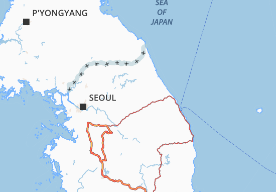 Michelin Kangwon Do Map Viamichelin